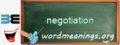 WordMeaning blackboard for negotiation